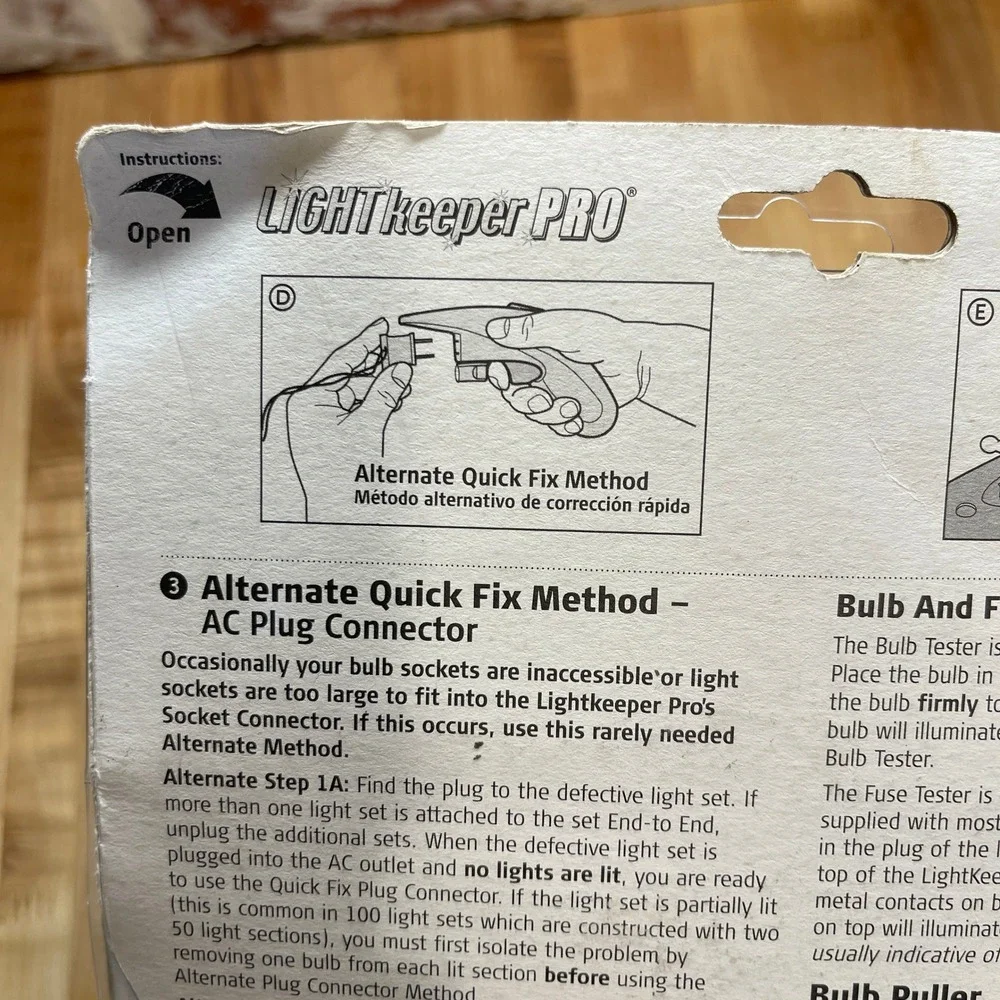 LightKeeper Pro Incandescent Light Set Repair Tool As Seen On TV Red New